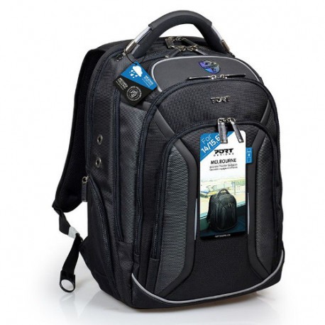 Port ruksak Melbourne 15.6", crn, kišna navlaka