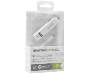 Avacom autopunjač CarMAX 2 2xQuickCharge2.0 USB-C