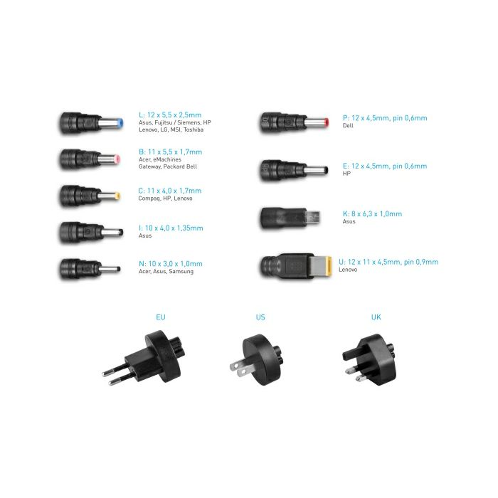 Avacom univerzal. punjač QuickTIP 45W, 9 konektora - Slika 3