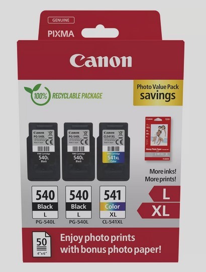 Canon multipack PG-540L x 2 + CL-541XL- Photo Pack