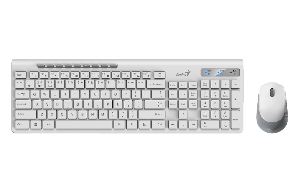Genius SlimStar 8230, bež. tipkovnica i miš,silent