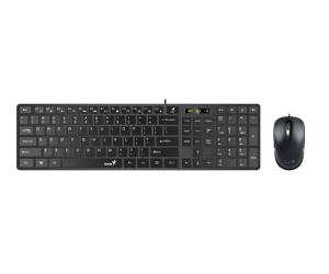 Genius SlimStar Combo 126, tipkovnica+miš, USB