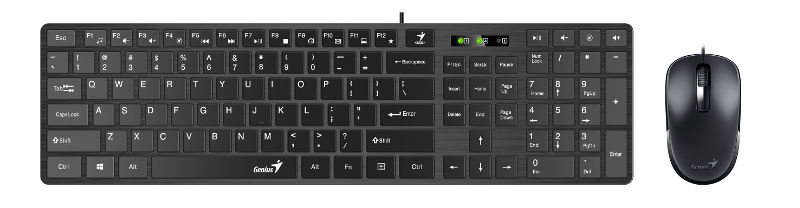 Genius SlimStar Combo 126, tipkovnica+miš, USB