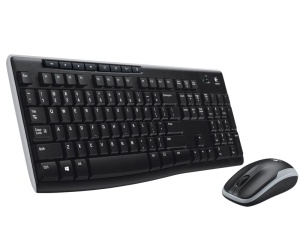 Logitech MK270 bežična tipkovnica i miš, crna