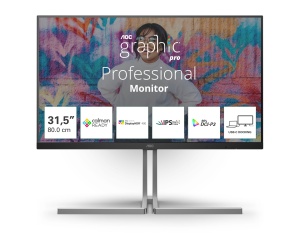 AOC U32U3CV, 32", 4K, HDMI, DP, USB-C, RJ45, Calma