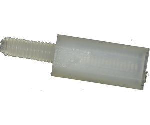 Nylon spacer M2 10 mm, 100 pcs.