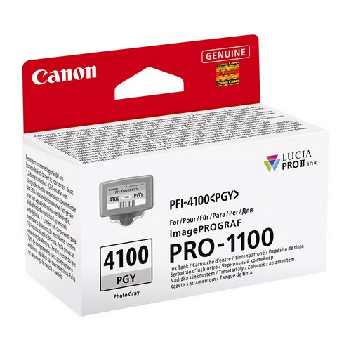 Canon tinta PFI-4100PGY, foto siva