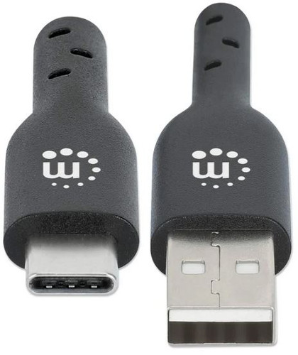 Manhattan kabel USB 2.0 Type-A to Type-C, 3m, crni
