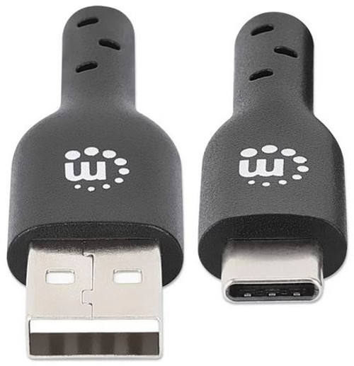 Manhattan kabel USB 2.0 Type-A to Type-C, 2m, crni