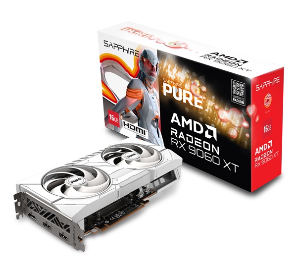 Sapphire Pure RX 9060XT Gaming OC, 16GB GDDR6
