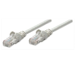 Intellinet Cat5e, CCA, U/UTP, PVC, RJ45, 10m, sivi
