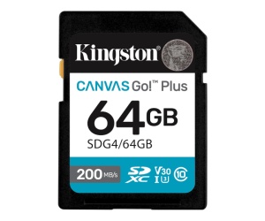Kingston Canvas Go! Plus SD, R200MB, 64GB