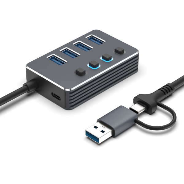 Asonic 2u1 USB 3.0 4Port Hub A/C