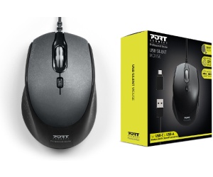 Port miš OFFICE PRO SILENT, žični, crni