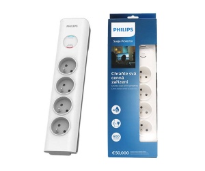 Philips prenaponska zaštita PN3032WA, 4+2 USB