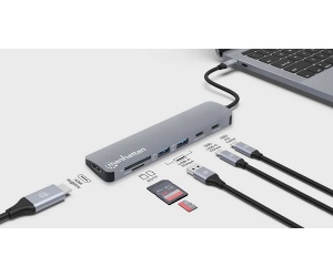 Manhattan docking USB-C 7 u 1 HDMI 4K@60Hz