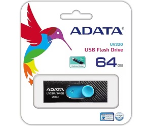 ADATA UV320, 64GB, USB3.2 crno-plavi