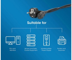 Manhattan kabel za napajanje C13 na CEE 7/7, 1m