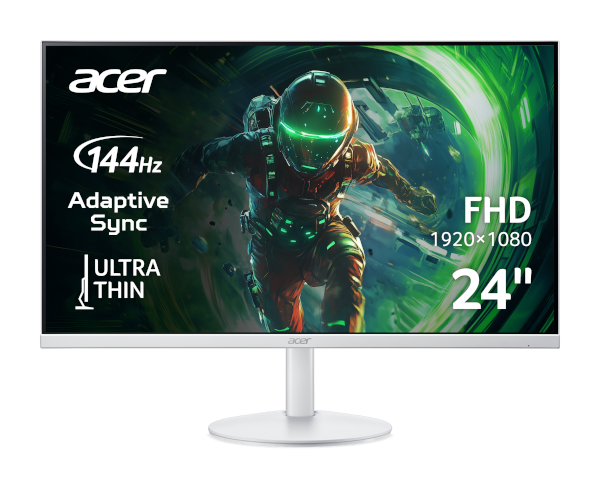 Acer SA243 23.8" IPS, 144Hz, HDMI, VGA, bijeli