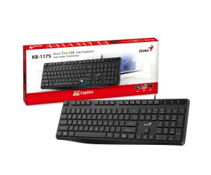 Genius KB-117S, žična tipkovnica, silent, USB