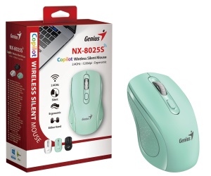 Genius NX-8025S, bežični miš, silent, aqua