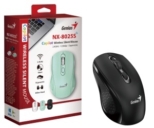 Genius NX-8025S, bežični miš, silent, crni