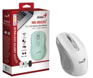 Genius NX-8025S, bežični miš, silent, bijela