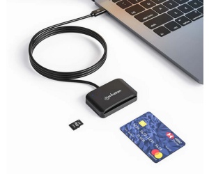 Manhattan USB-C čitač microSD/pametnih kartica